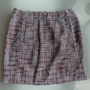 Banana Republic - Tweed Petite Mini Skirt Red Deep Garnet Burgundy - Size 2P